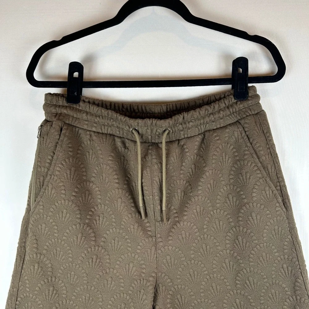 Maison‎ Article Mens Size LG Textured Fan Pattern Drawstring Casual Shorts - Picture 5 of 9